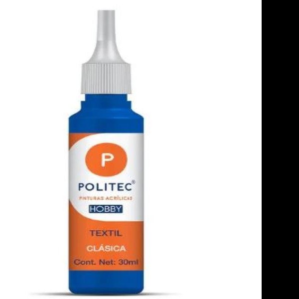 PINTURA TEXTIL CLASICA 30ML POLITEC AZUL ULT.622 E12C240